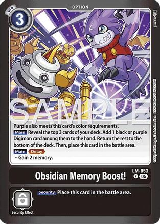 Obsidian Memory Boost! (LM-053) - Limited Card Pack -Another Knight- Foil
