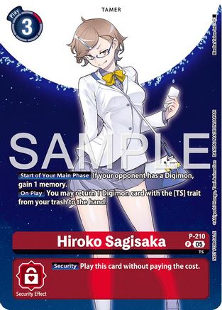 Hiroko Sagisaka (Hacker's Slumber Box Promotion Pack) (P-210) - Digimon Promotion Cards Foil
