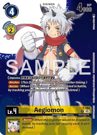 Aegiomon (Digimon Story: Time Stranger Promo Pack) (P-194) - Digimon Promotion Cards Foil