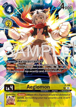 Aegiomon (Digimon Story: Time Stranger Collector's Edition) (P-194) - Digimon Promotion Cards Foil
