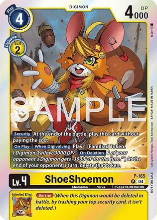ShoeShoemon (Event Pack 8) (P-165) - Digimon Promotion Cards Foil