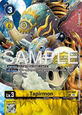 Tapirmon (Championship 25-26 Season 2 Tamers Pack) (EX8-030) - Chain of Liberation Foil