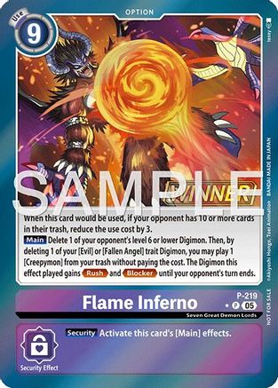 Flame Inferno (Official Store Tournament 2026 Vol. 1 Winner) (P-219) - Digimon Promotion Cards Foil