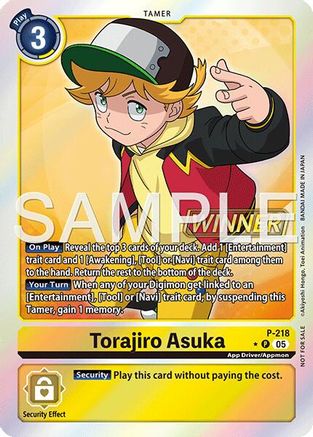 Torajiro Asuka (Official Store Tournament 2026 Vol. 1 Winner) (P-218) - Digimon Promotion Cards Foil