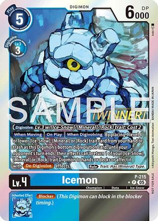 Icemon (Official Store Tournament 2026 Vol. 1 Winner) (P-215) - Digimon Promotion Cards Foil