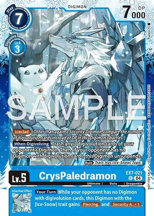 CrysPaledramon (Regulation Battle Vol. 4 Winner) (EX7-021) - Digimon LIBERATOR Foil