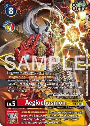Aegiochusmon (Alternate Art) (BT24-014) - Time Stranger Foil