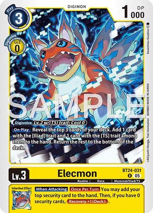 Elecmon (BT24-031) - Time Stranger Foil