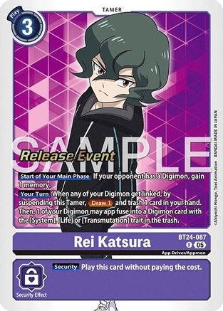 Rei Katsura (BT24-087) - Time Stranger Release Event Cards