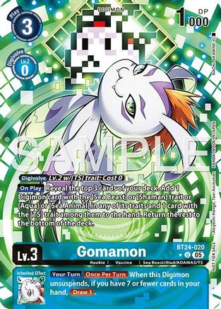 Gomamon (Box Topper) (BT24-020) - Time Stranger Foil