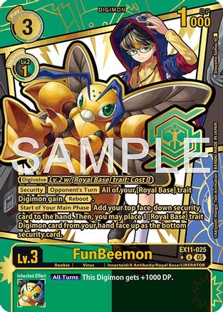 FunBeemon (Rare Pull) (EX11-025) - Dawn of Liberator Foil
