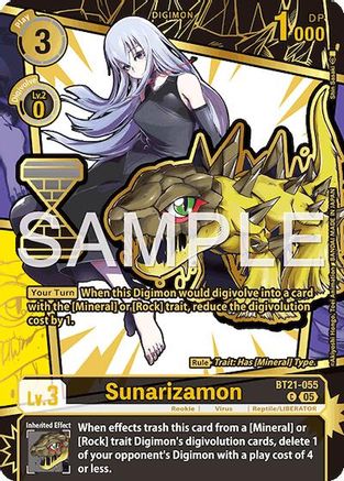Sunarizamon (Rare Pull) (BT21-055) - Dawn of Liberator Foil