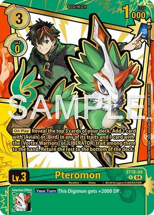 Pteromon (Rare Pull) (ST18-04) - Dawn of Liberator Foil