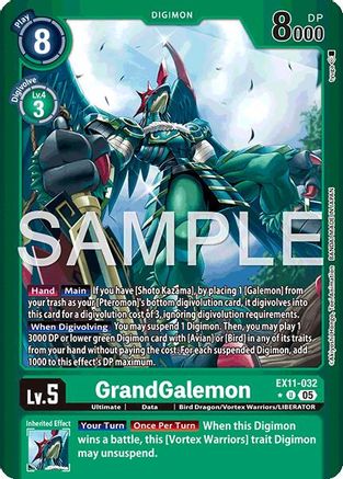 GrandGalemon (Limited Foil) (EX11-032) - Dawn of Liberator Foil