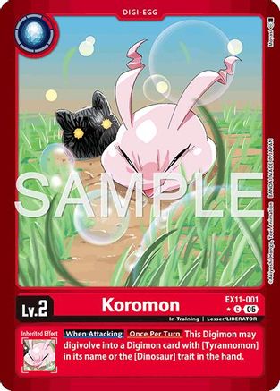 Koromon (Limited Foil) (EX11-001) - Dawn of Liberator Foil