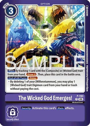 The Wicked God Emerges! (P-193) - Limited Card Pack -Another Knight- Foil