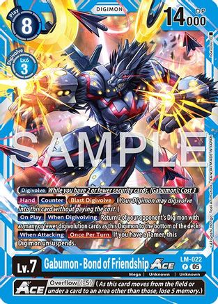 Gabumon - Bond of Friendship ACE (Reprint) (LM-022) - Advanced Booster Digimon Generation Foil