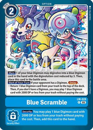 Blue Scramble (Reprint) (LM-028) - Advanced Booster Digimon Generation Foil