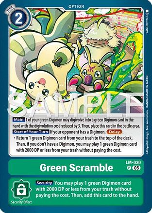 Green Scramble (Reprint) (LM-030) - Advanced Booster Digimon Generation Foil