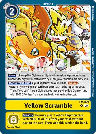 Yellow Scramble (Reprint) (LM-029) - Advanced Booster Digimon Generation Foil