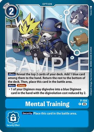 Mental Training (Reprint) (P-104) - Advanced Booster Digimon Generation Foil