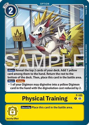 Physical Training (Reprint) (P-105) - Advanced Booster Digimon Generation Foil
