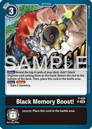 Black Memory Boost! (Reprint) (P-039) - Advanced Booster Digimon Generation Foil