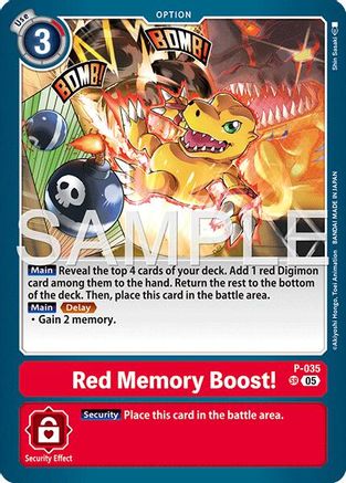Red Memory Boost! (Reprint) (P-035) - Advanced Booster Digimon Generation Foil