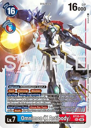 Omnimon (X Antibody) (Reprint) (BT20-102) - Advanced Booster Digimon Generation Foil