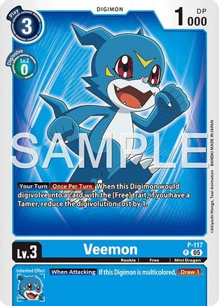 Veemon - P-117 (Reprint) (P-117) - Advanced Booster Digimon Generation Foil