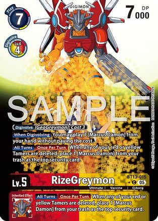 RizeGreymon - BT13-015 (Alternate Art) (BT13-015) - Advanced Booster Digimon Generation Foil