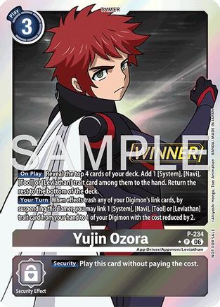 Yujin Ozora (Store Tournament 2026 Vol. 2 Winner Pack) (P-234) - Digimon Promotion Cards Foil