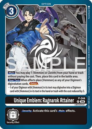 Unique Emblem: Ragnarok Attainer (Official Store Tournament 2026 Vol. 3 Participant) (P-244) - Digimon Promotion Cards