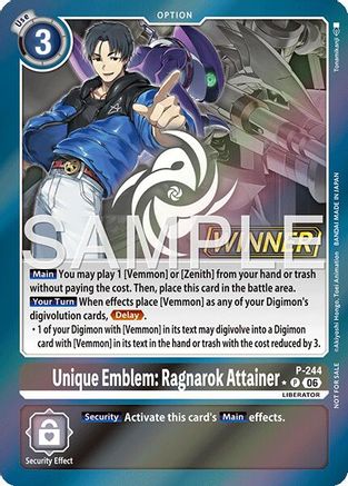 Unique Emblem: Ragnarok Attainer (Official Store Tournament 2026 Vol. 3 Winner) (P-244) - Digimon Promotion Cards Foil