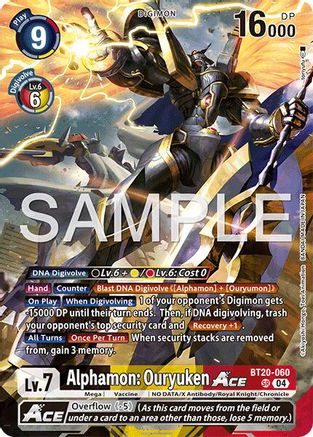 Alphamon: Ouryuken ACE (BT20-060) - Limited Card Pack -Final Crest- Foil