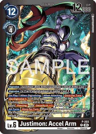 Justimon: Accel Arm (P-203) - Limited Card Pack -Final Crest- Foil
