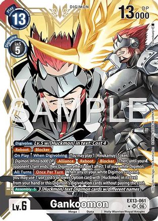 Gankoomon (Alternate Art) (EX13-061) - Chivalrous XIII Foil