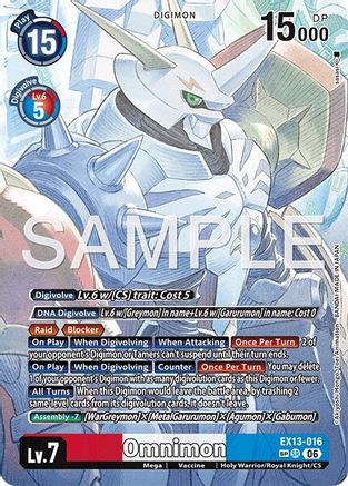 Omnimon (SP) (EX13-016) - Chivalrous XIII Foil