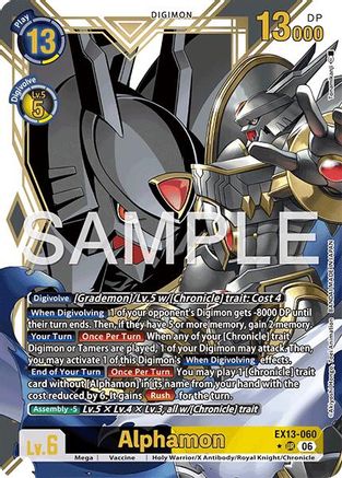 Alphamon (Alternate Art) (EX13-060) - Chivalrous XIII Foil