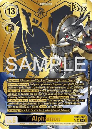 Alphamon (Rare Pull) (EX13-060) - Chivalrous XIII Foil